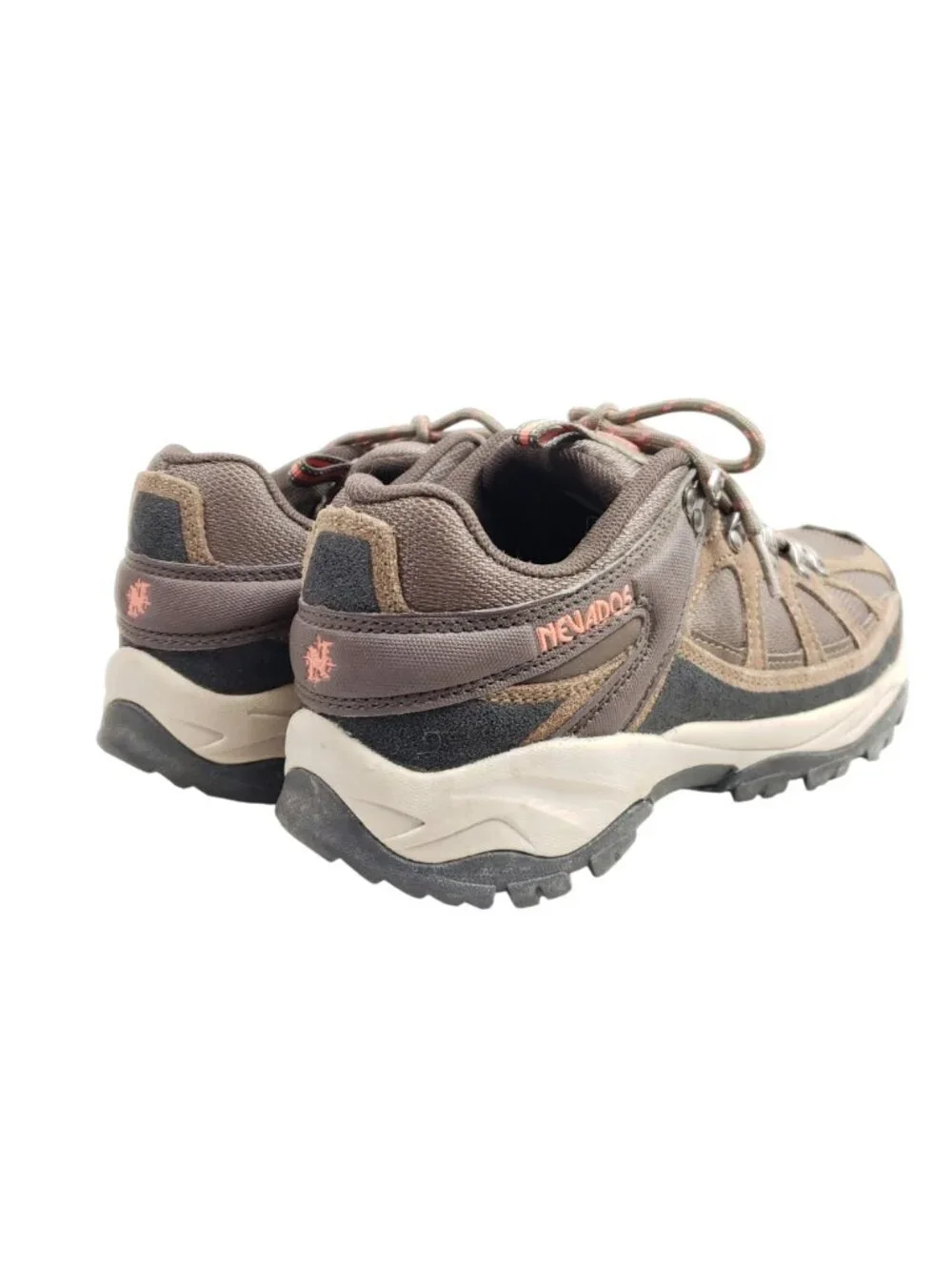 Nevados Womens Size 8.5 Wide Brown Low Hiking Shoes Mesh Suede